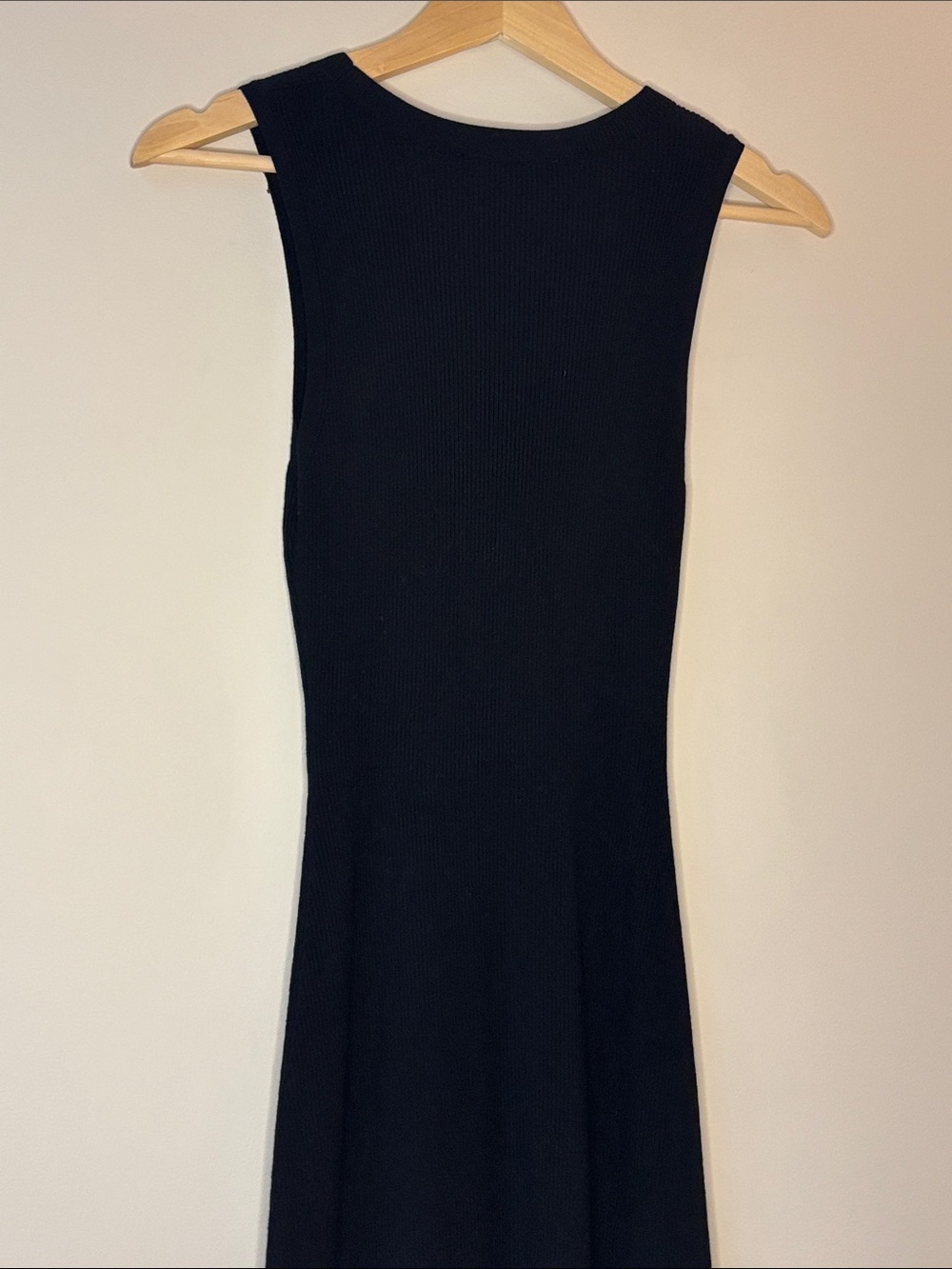 Sezane Black Sleeveless Maxi Dress Side Button Placket - Picture 6 of 8